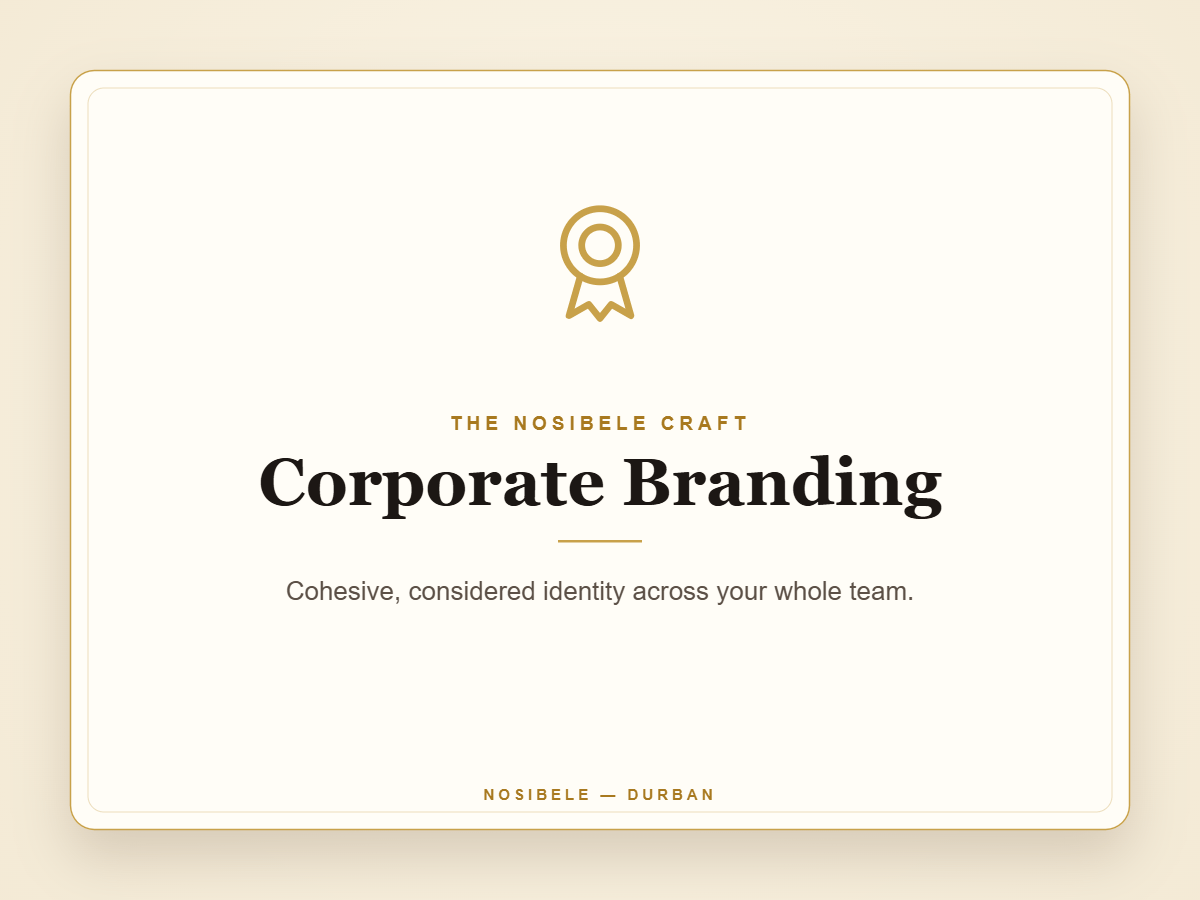 Corporate branding — uniform team apparel with consistent embroidered logos